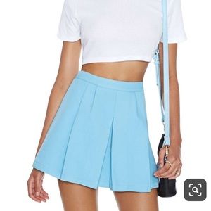 Nasty Gal Take Shape Light Blue Skirt